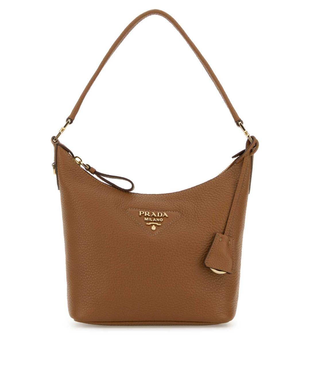 PRADA Коричневая кожаная сумка через плечо, фото 1