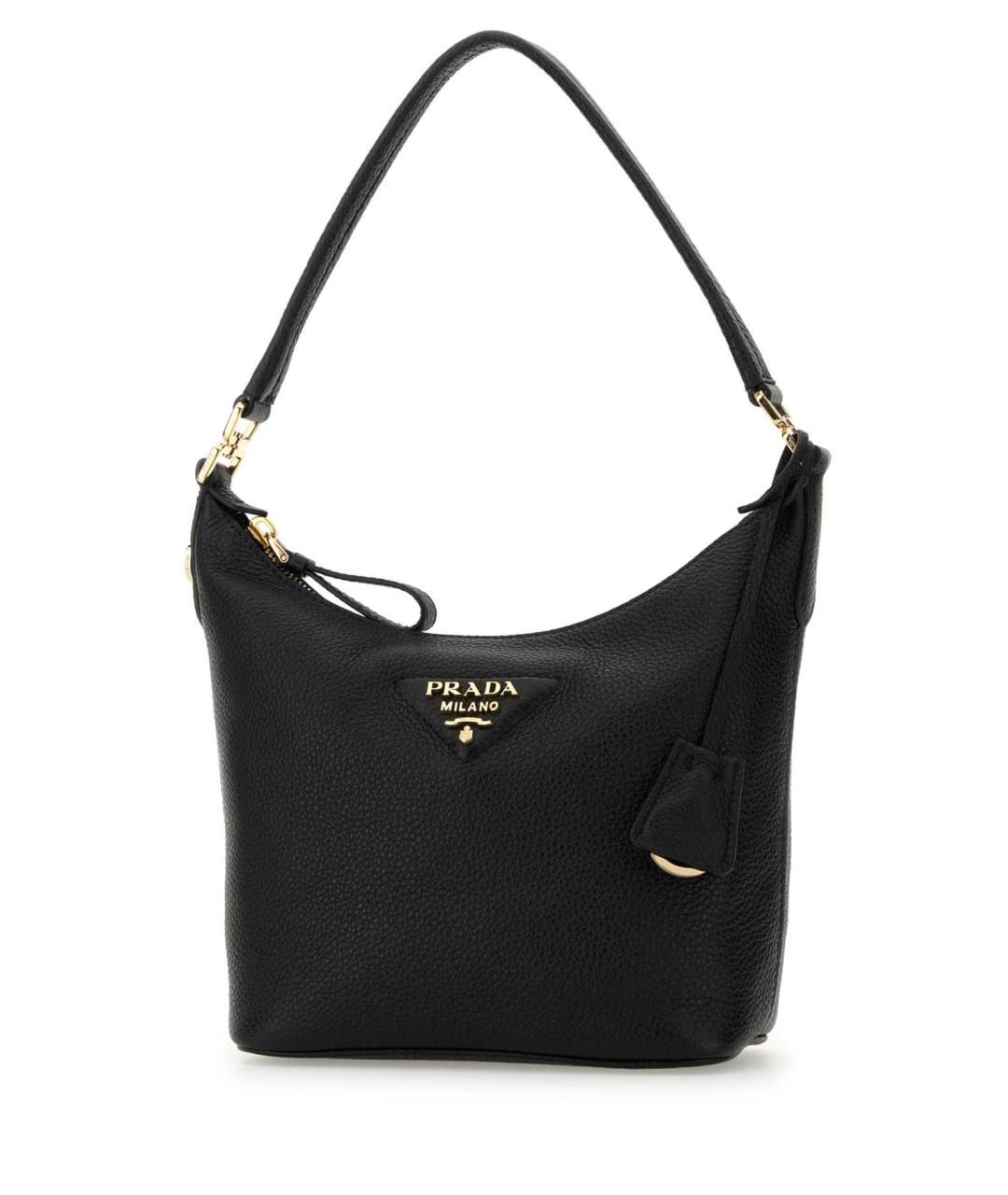 PRADA Черная кожаная сумка через плечо, фото 2