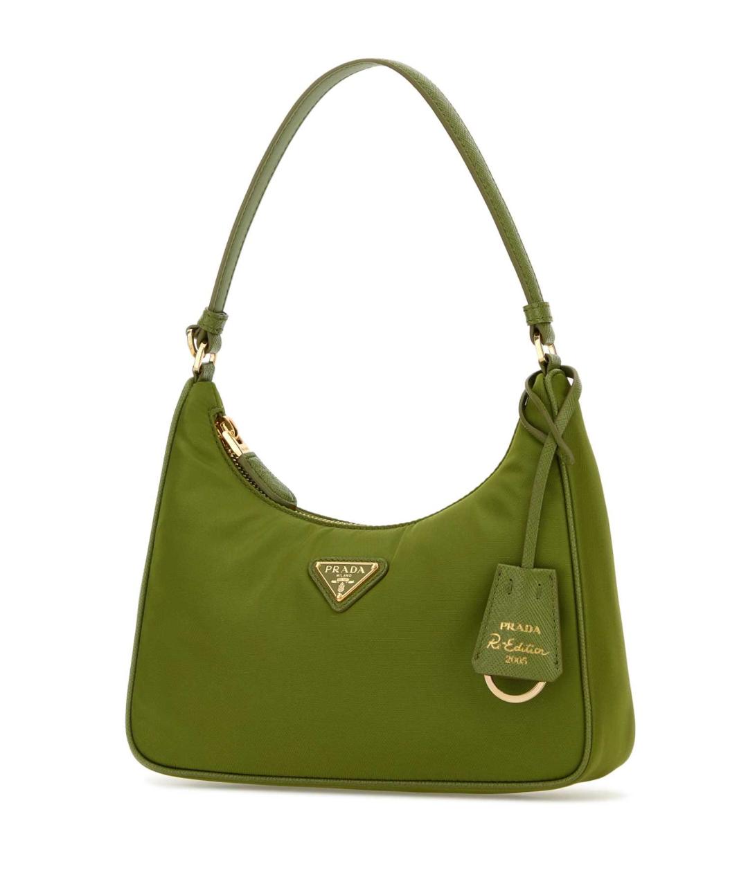PRADA Зеленая синтетическая сумка через плечо, фото 2