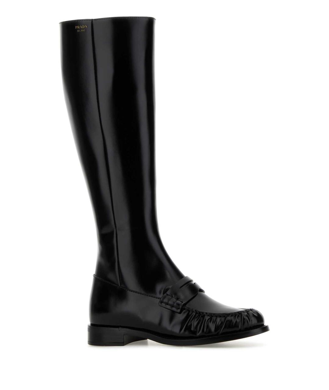 PRADA Черные кожаные сапоги, фото 2