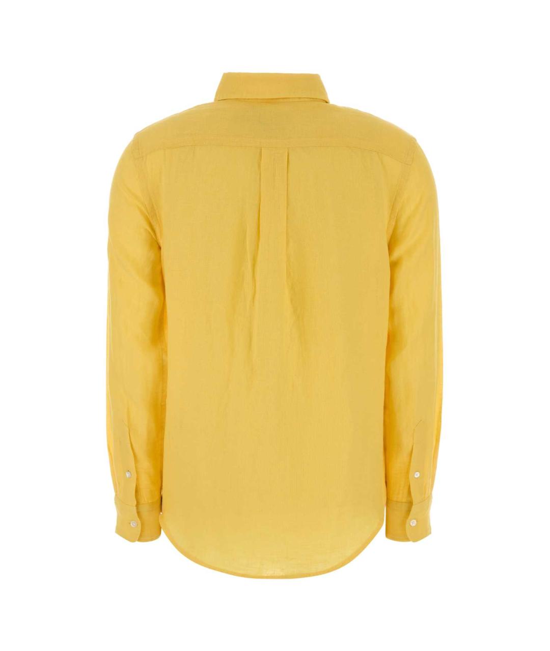 POLO RALPH LAUREN Желтая льняная рубашка, фото 2
