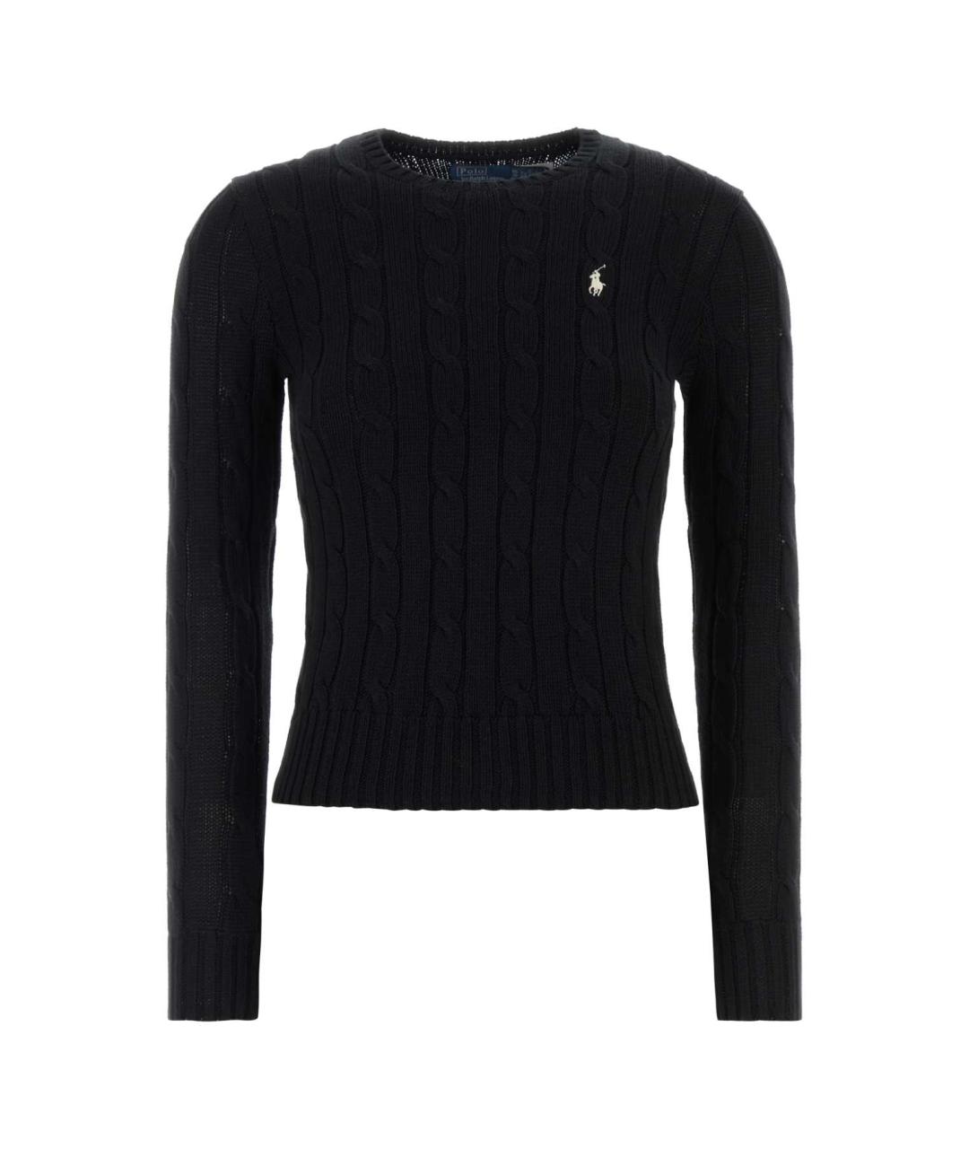 POLO RALPH LAUREN Черный хлопковый джемпер / свитер, фото 1