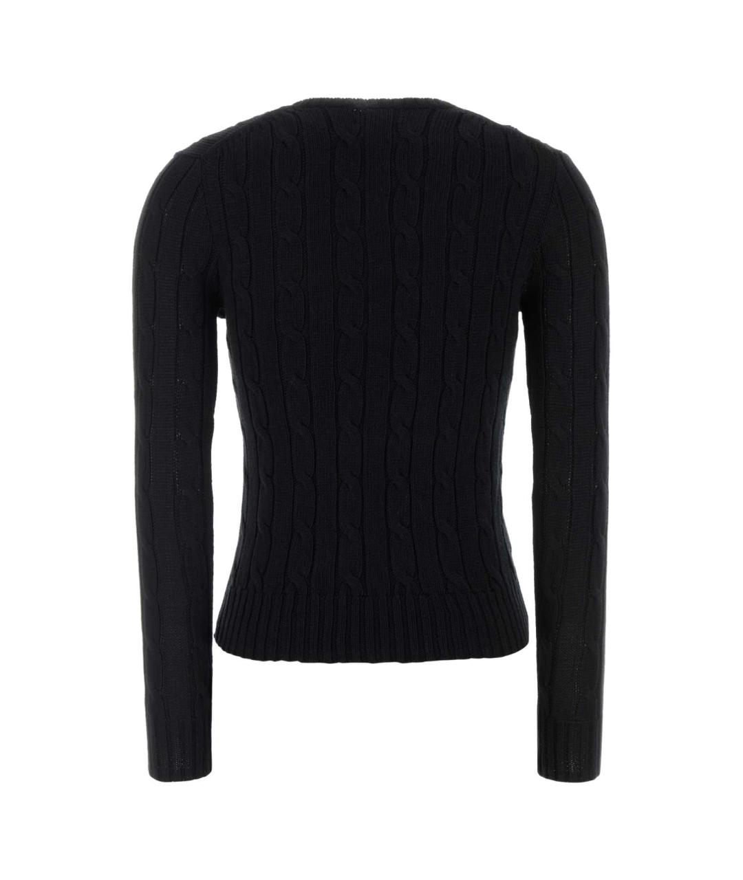 POLO RALPH LAUREN Черный хлопковый джемпер / свитер, фото 2