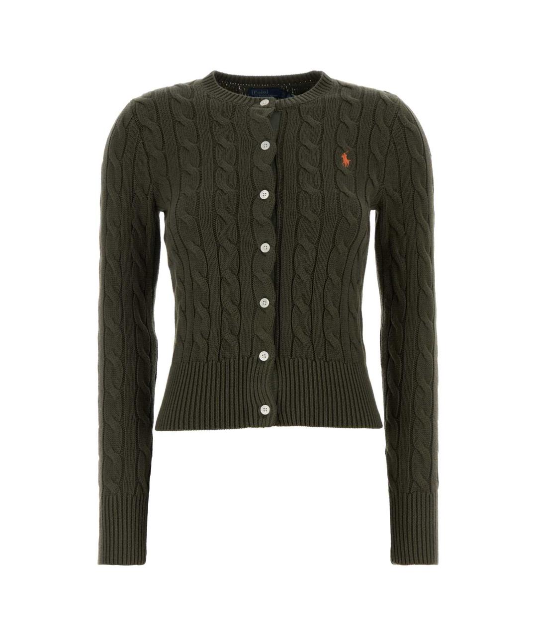 POLO RALPH LAUREN Зеленый хлопковый кардиган, фото 1