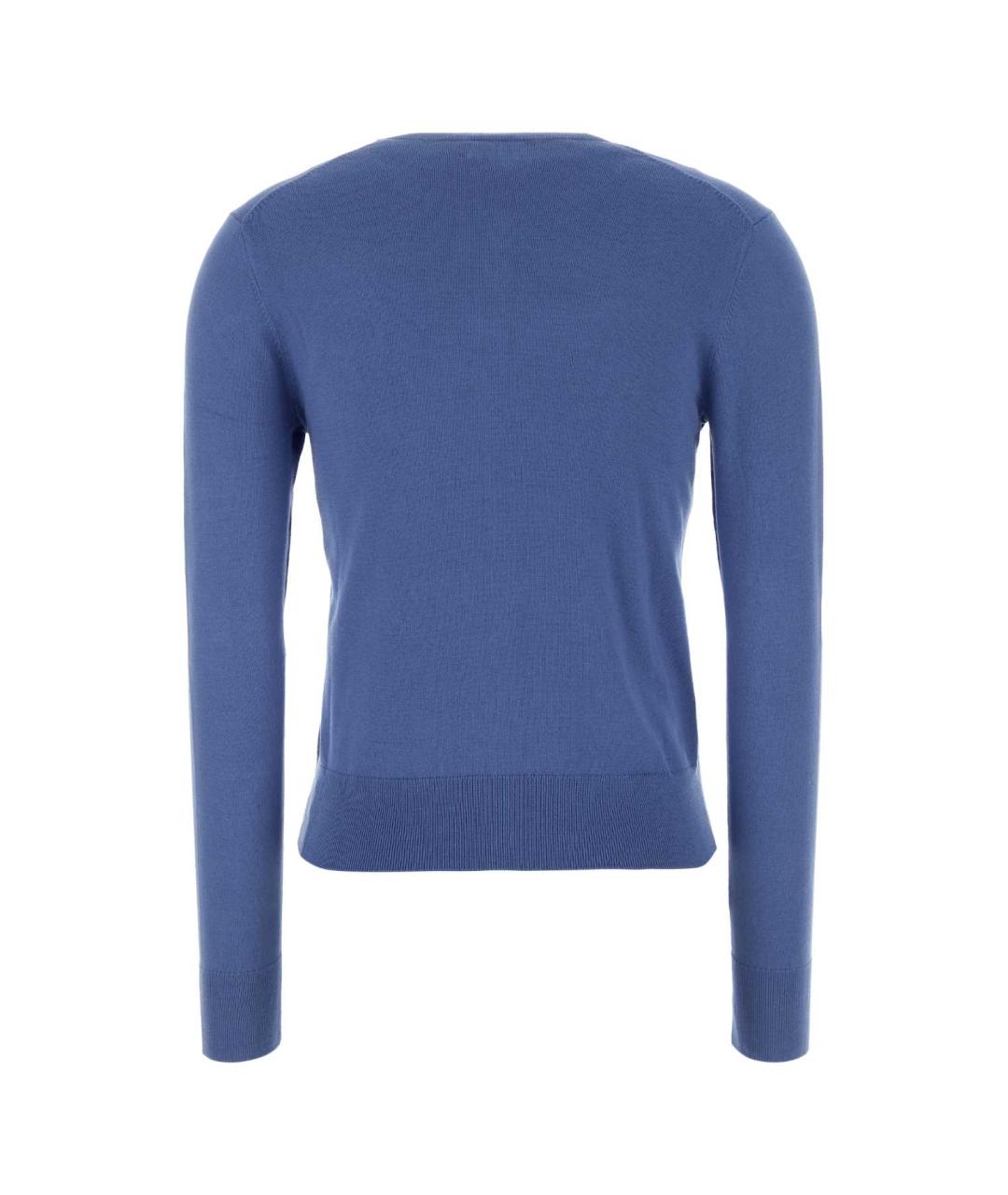 POLO RALPH LAUREN Голубой хлопковый кардиган, фото 2