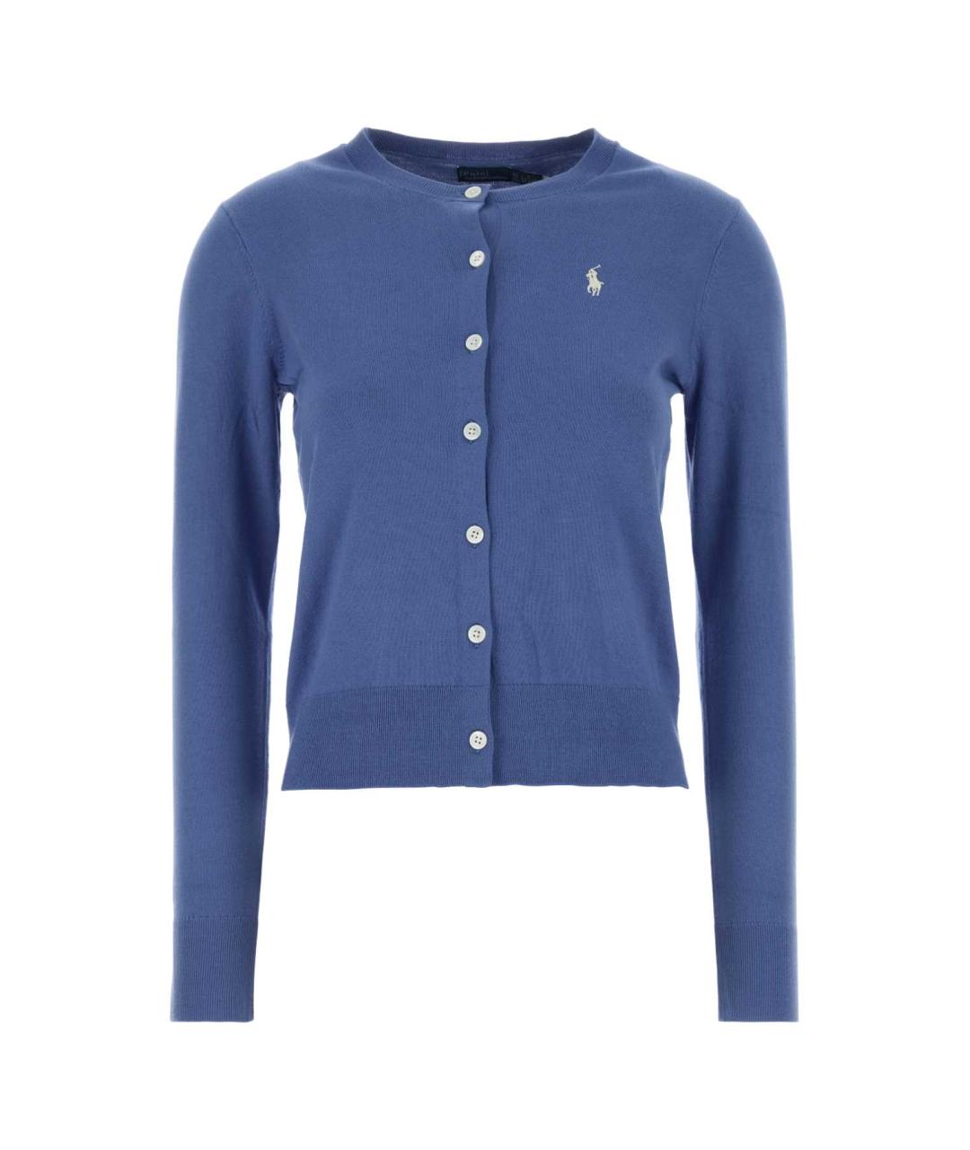 POLO RALPH LAUREN Голубой хлопковый кардиган, фото 1