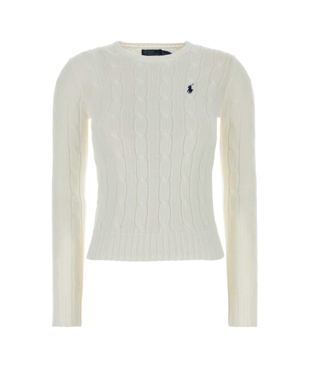 POLO RALPH LAUREN Белый хлопковый джемпер / свитер, фото 1