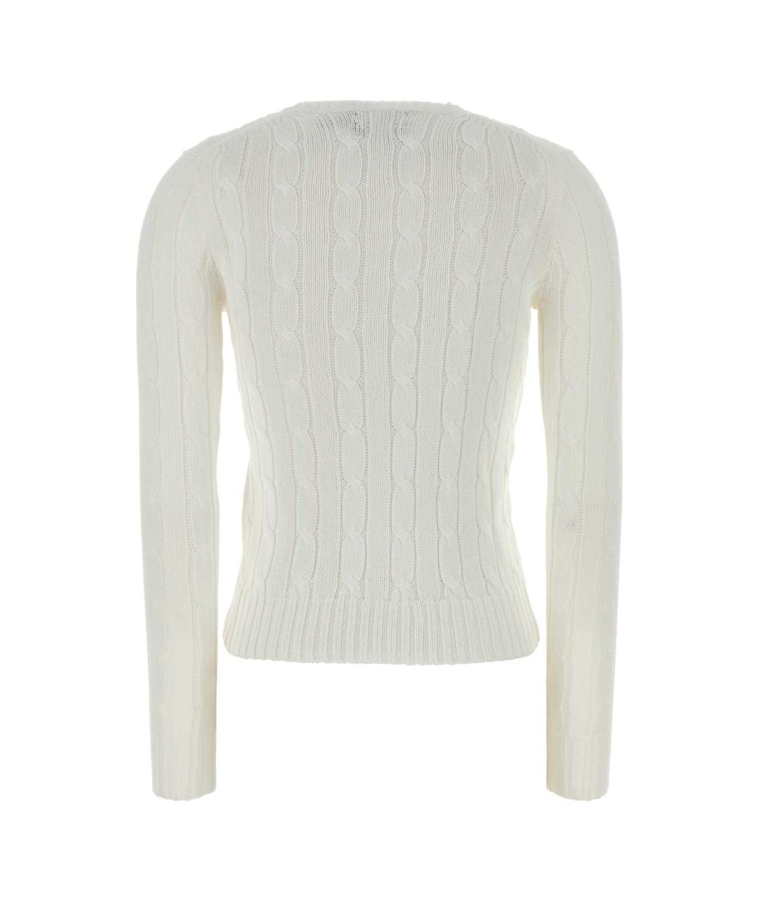 POLO RALPH LAUREN Белый хлопковый джемпер / свитер, фото 2