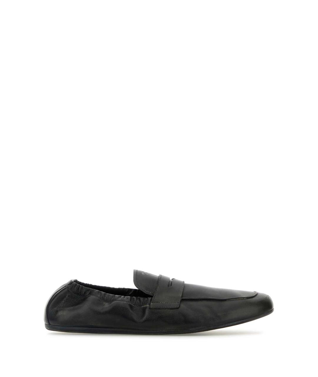 PRADA Черные кожаные лоферы, фото 1