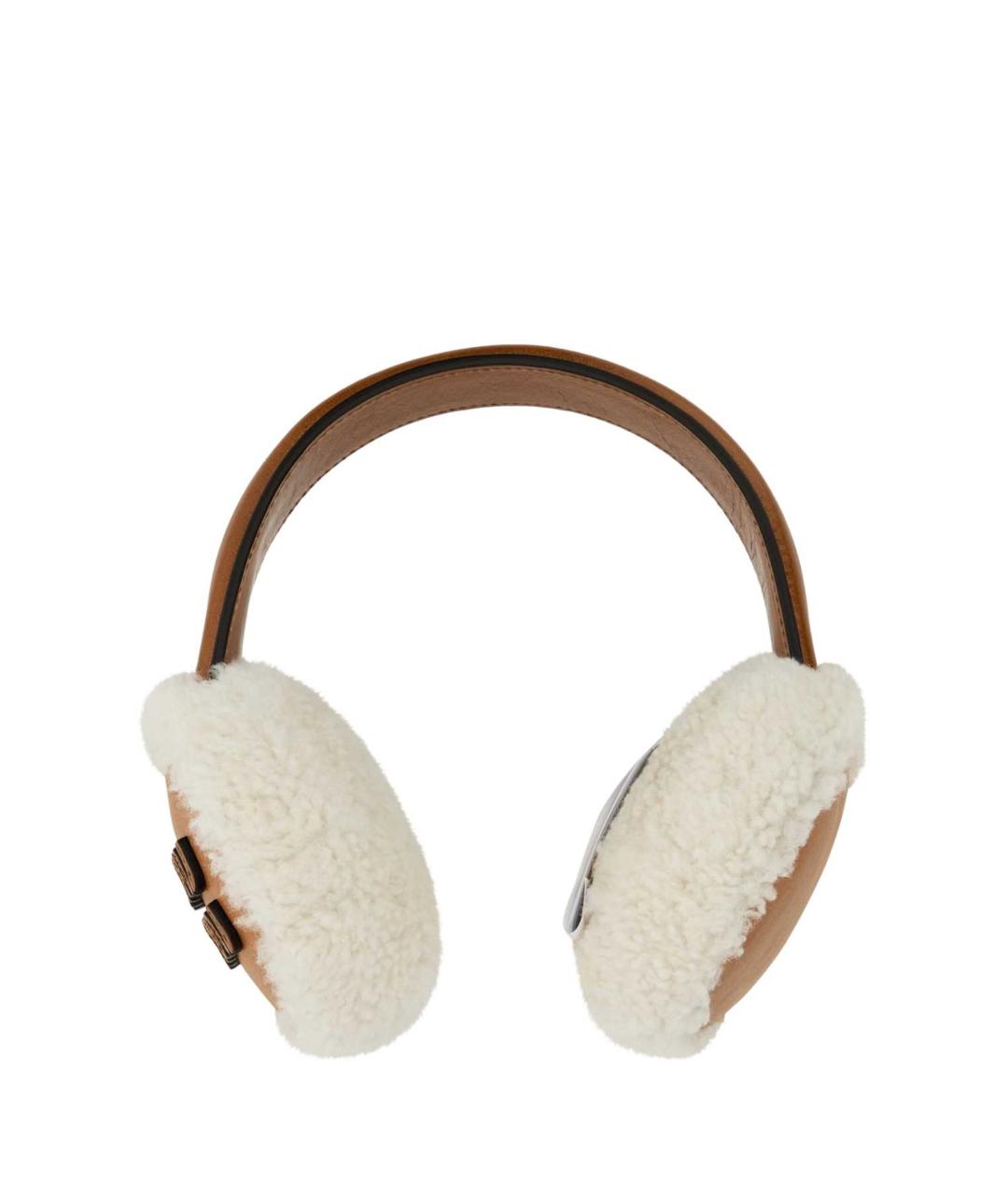 MIU MIU Бежевые кожаные наушники, фото 1