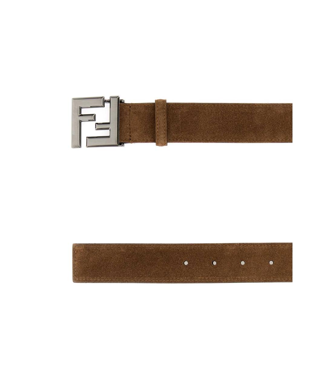 FENDI Коричневый замшевый ремень, фото 2