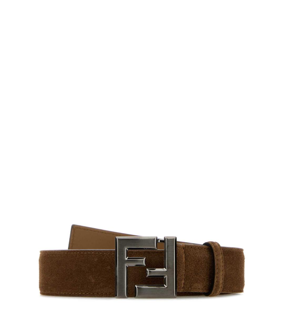 FENDI Коричневый замшевый ремень, фото 1