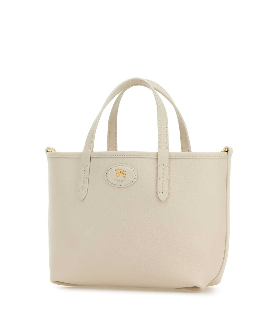 BURBERRY Бежевая кожаная сумка тоут, фото 2