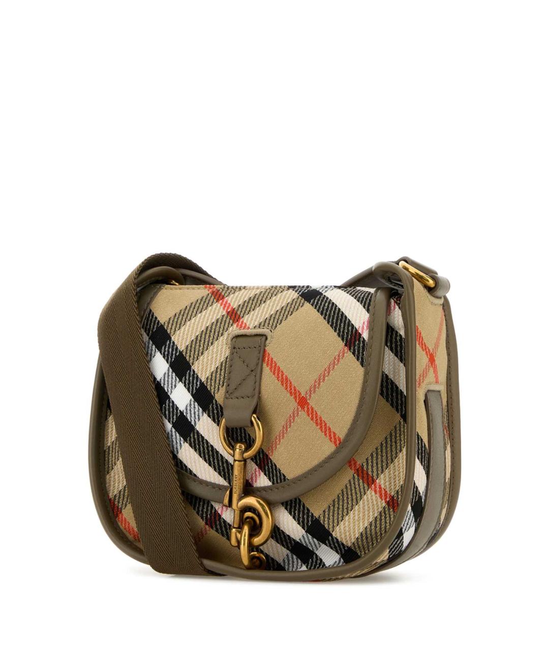 BURBERRY Бежевая тканевая сумка через плечо, фото 2