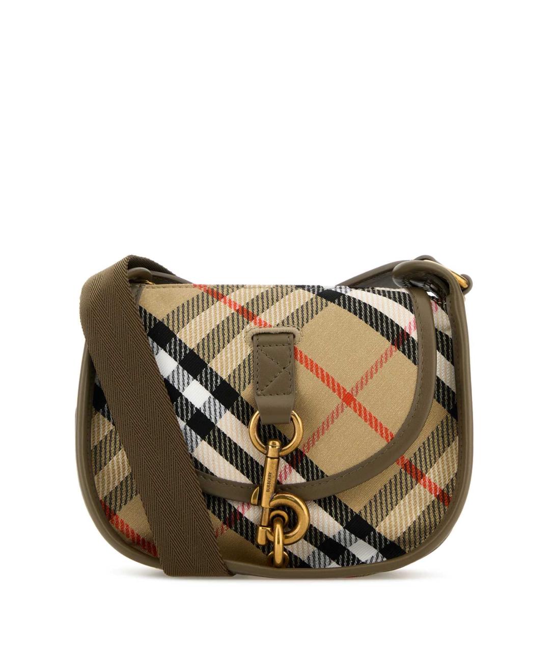 BURBERRY Бежевая тканевая сумка через плечо, фото 1