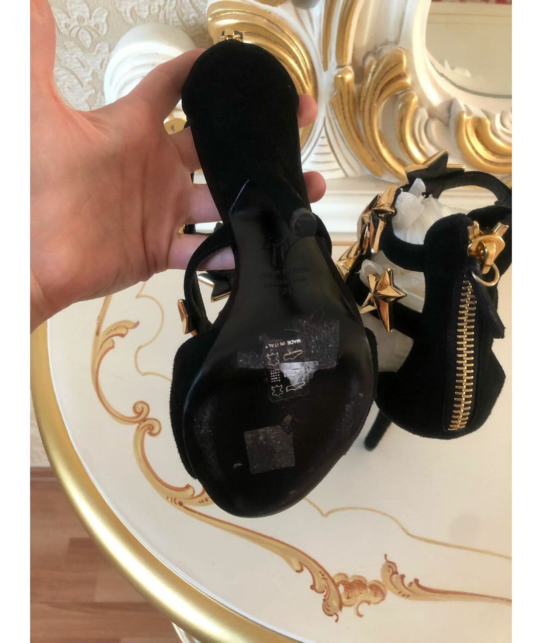GIUSEPPE ZANOTTI DESIGN Черные босоножки, фото 4
