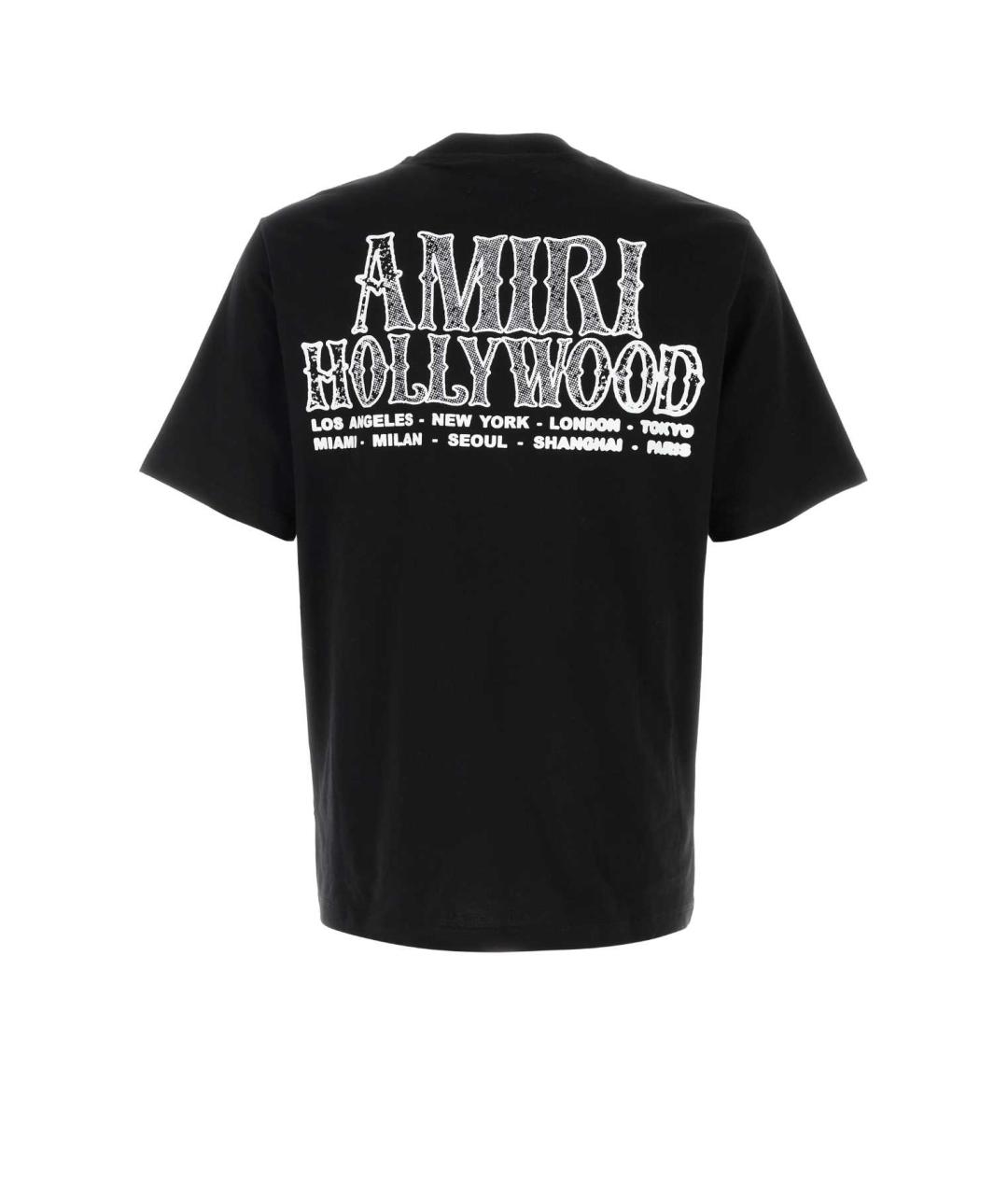 AMIRI Черная хлопковая футболка, фото 2