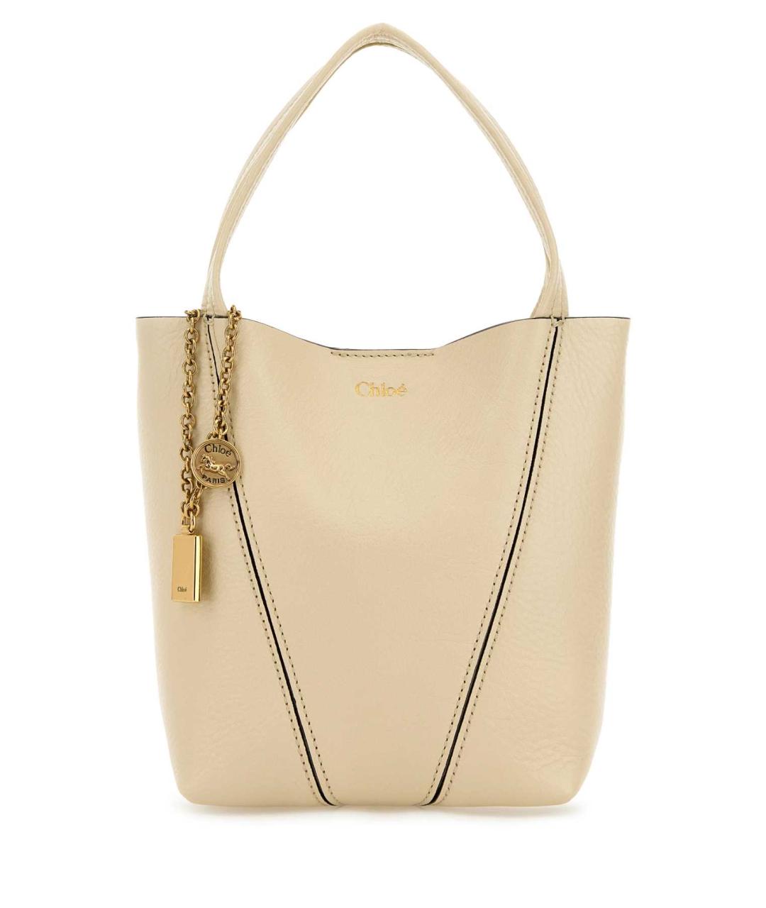 CHLOE Бежевая кожаная сумка тоут, фото 1