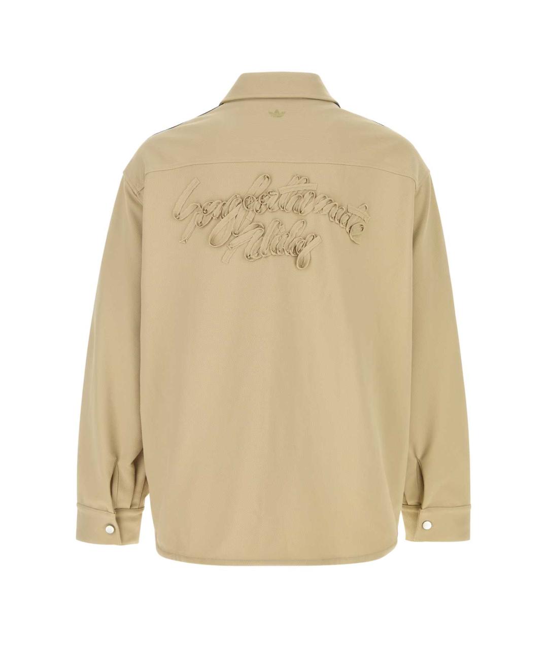 ADIDAS Бежевая полиэстеровая рубашка, фото 2