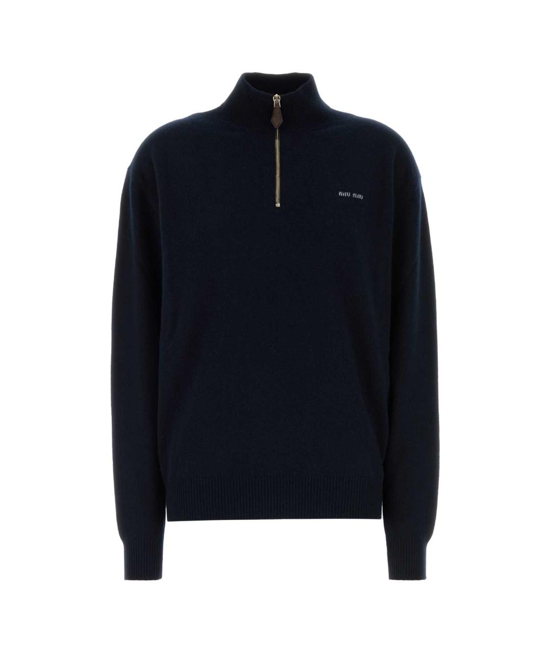 MIU MIU Синий шерстяной джемпер / свитер, фото 1