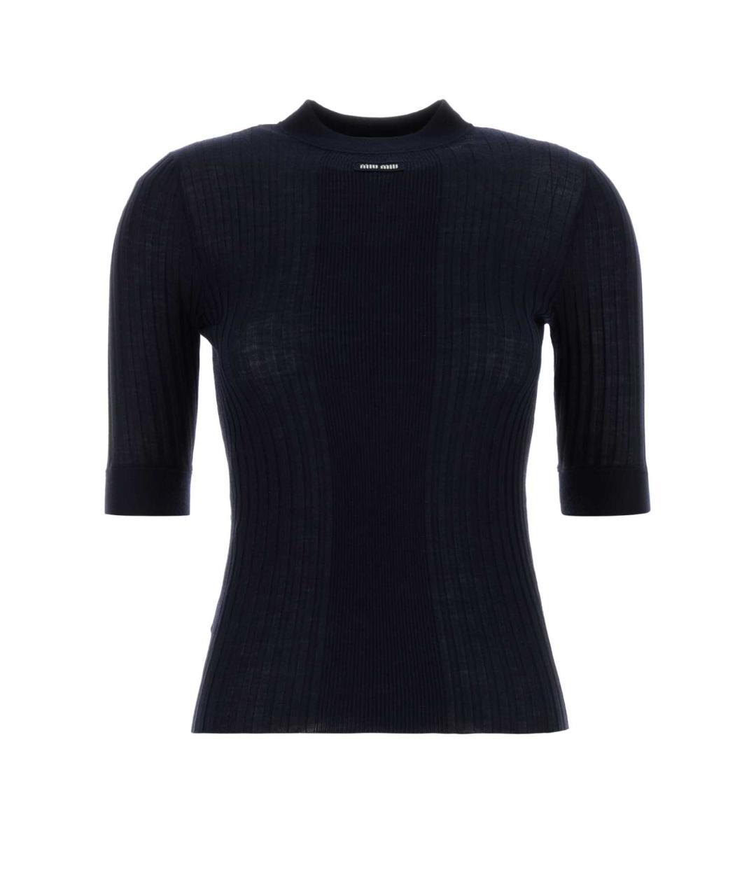 MIU MIU Синий шерстяной джемпер / свитер, фото 1