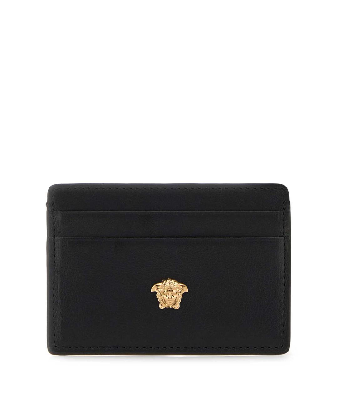 VERSACE Черный кожаный кардхолдер, фото 1