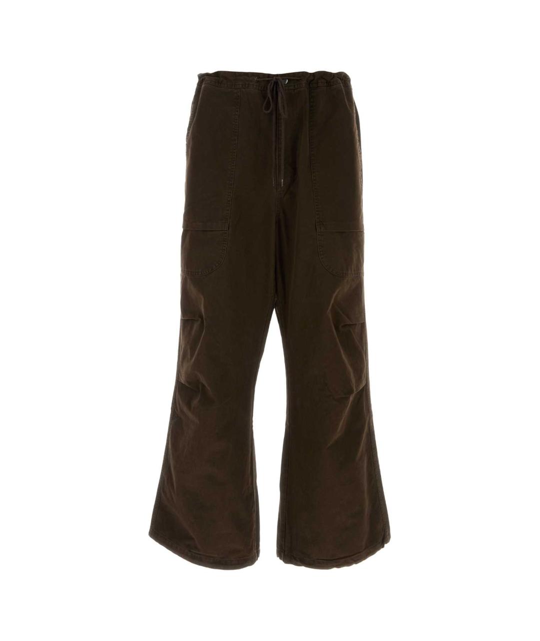 entire studios Коричневые хлопковые прямые брюки, фото 1