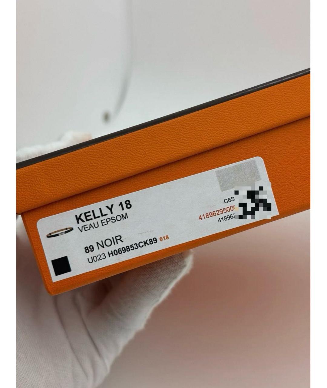 HERMES Черный кожаный ремень, фото 6