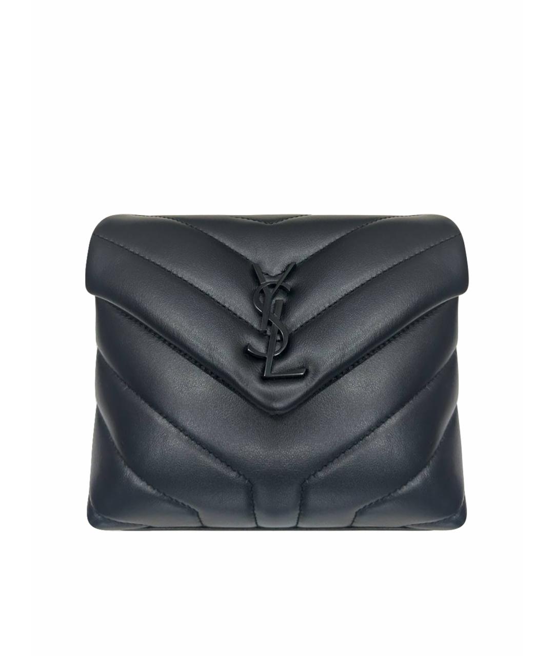 SAINT LAURENT Черная кожаная сумка через плечо, фото 1