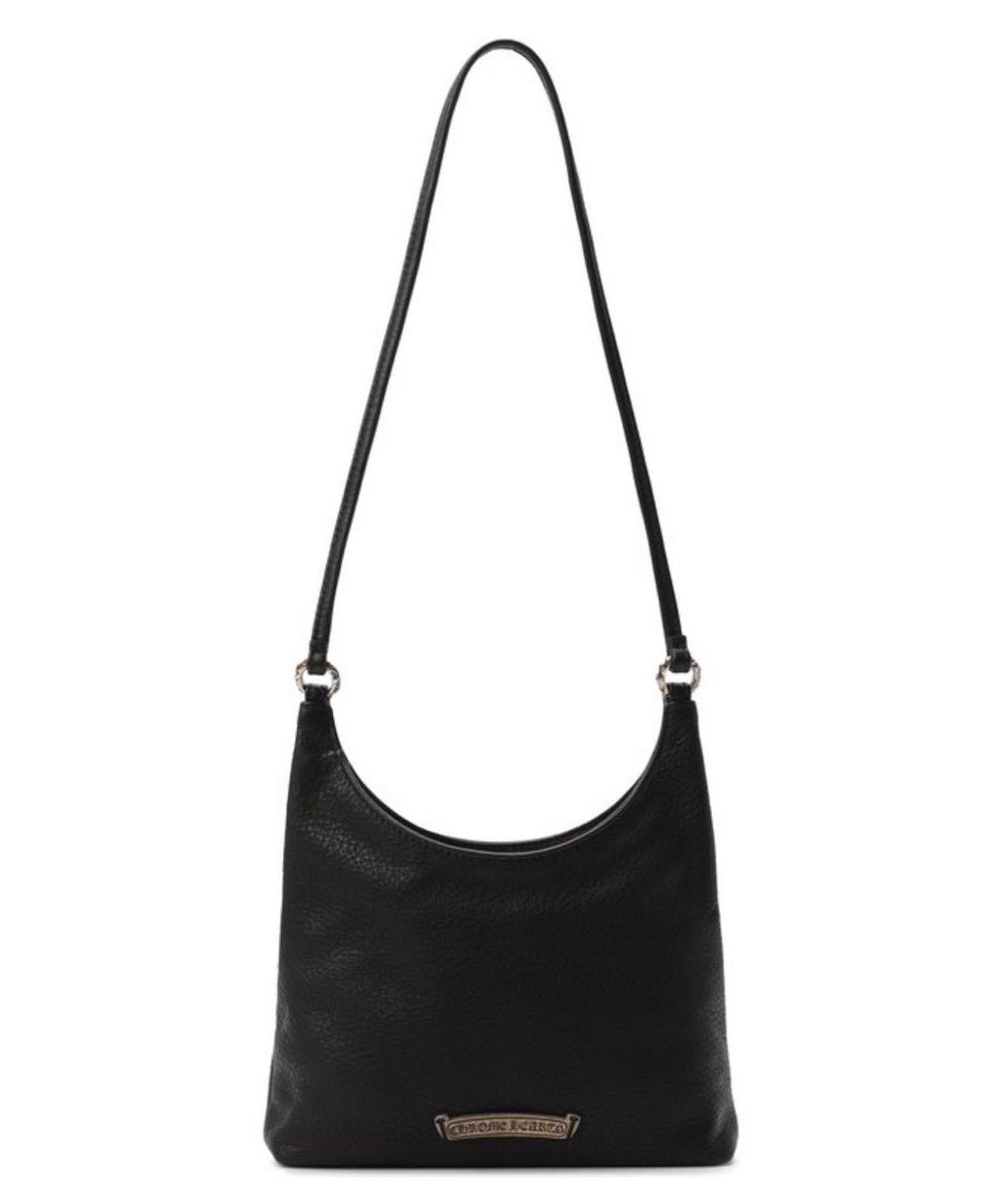 CHROME HEARTS Черная кожаная сумка через плечо, фото 2