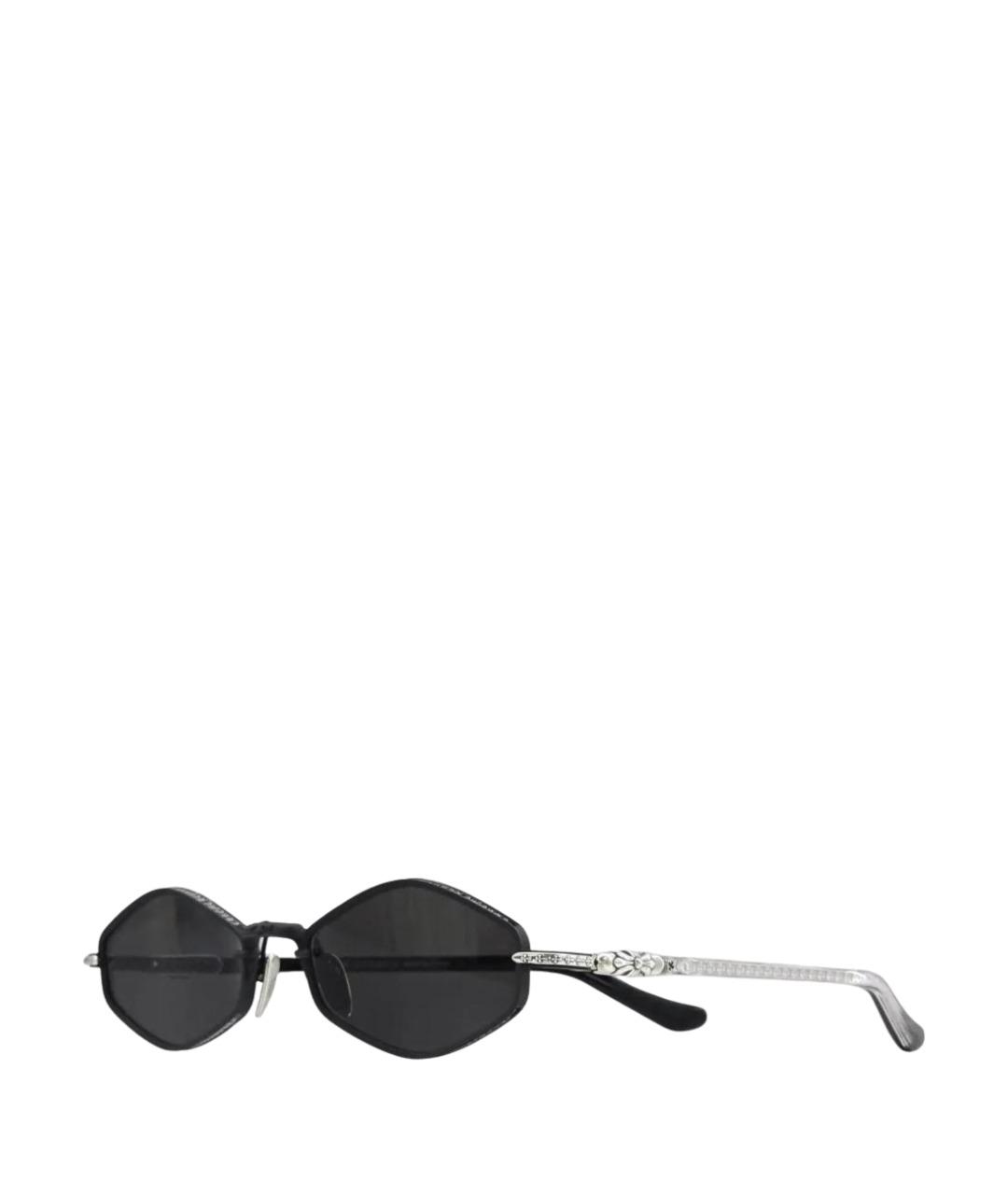 CHROME HEARTS Черные металлические солнцезащитные очки, фото 1