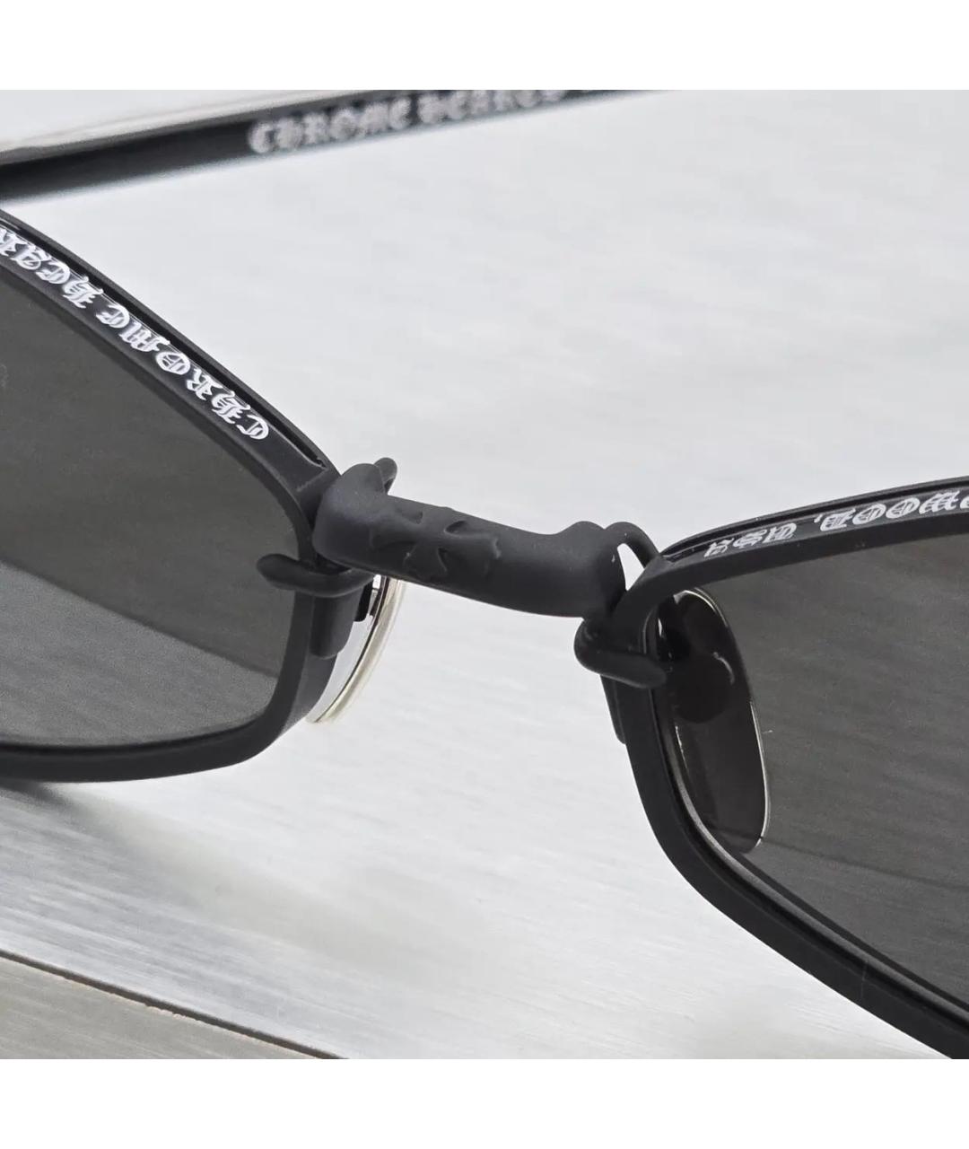 CHROME HEARTS Черные металлические солнцезащитные очки, фото 4
