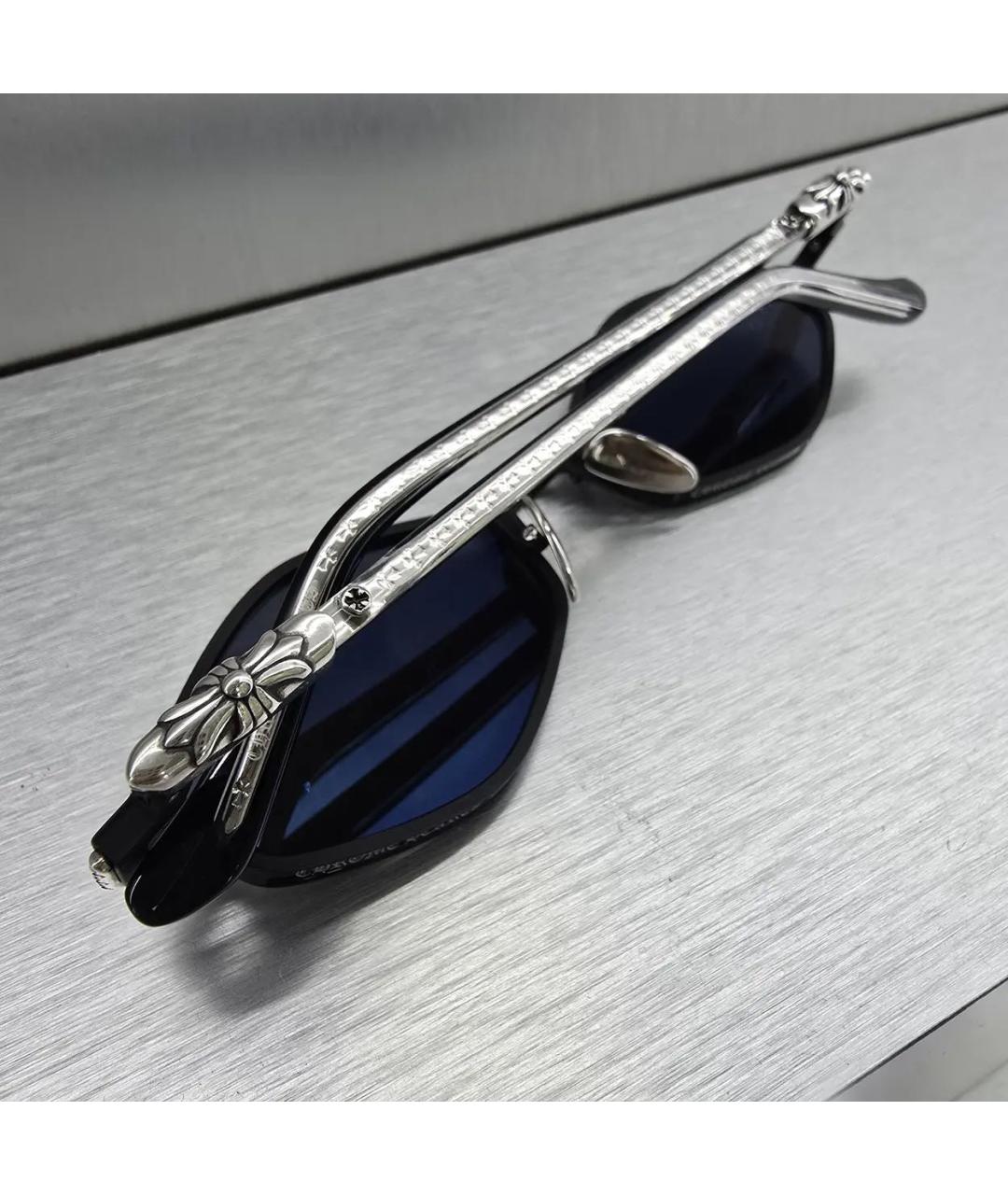 CHROME HEARTS Черные металлические солнцезащитные очки, фото 5