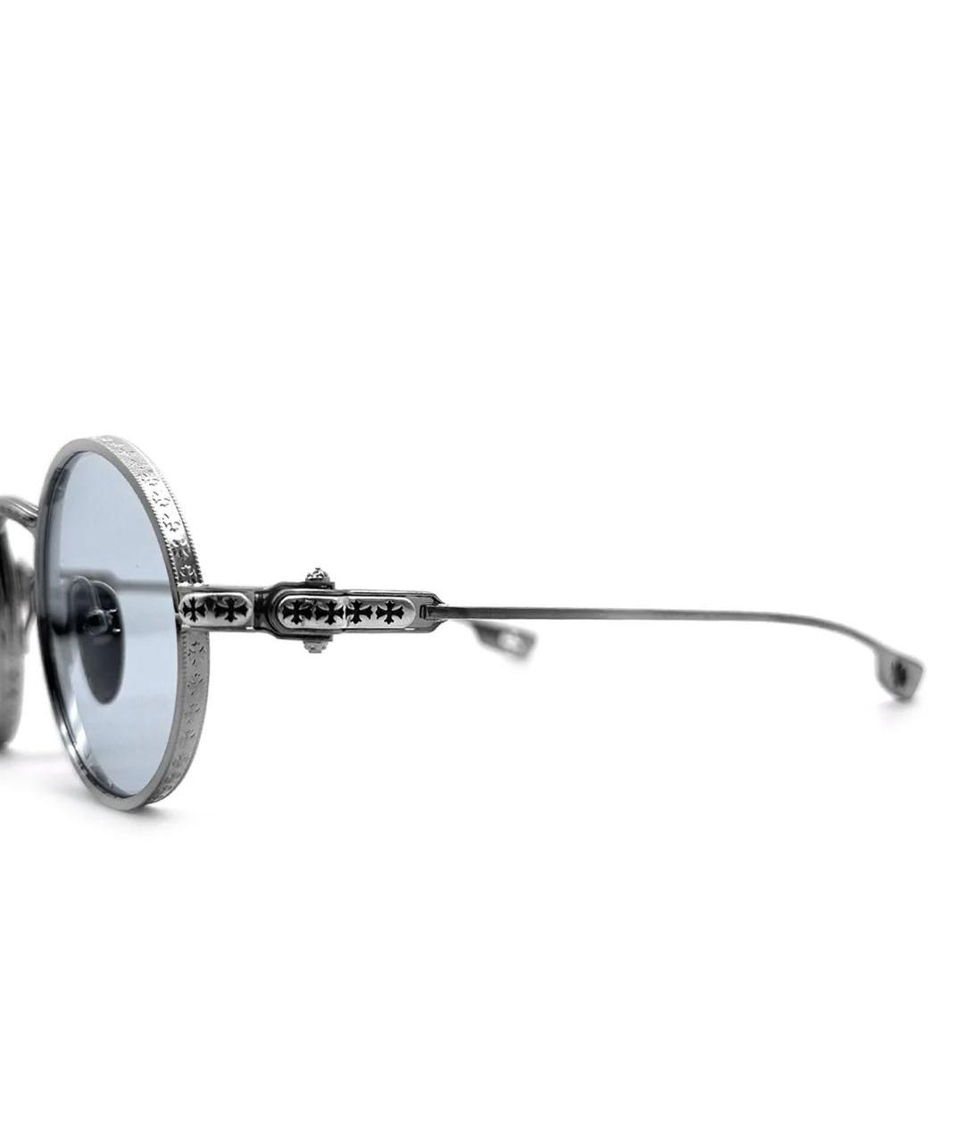 CHROME HEARTS Голубые металлические солнцезащитные очки, фото 3