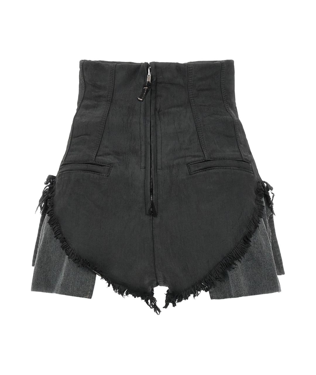 RICK OWENS DRKSHDW Черные хлопковые шорты, фото 2