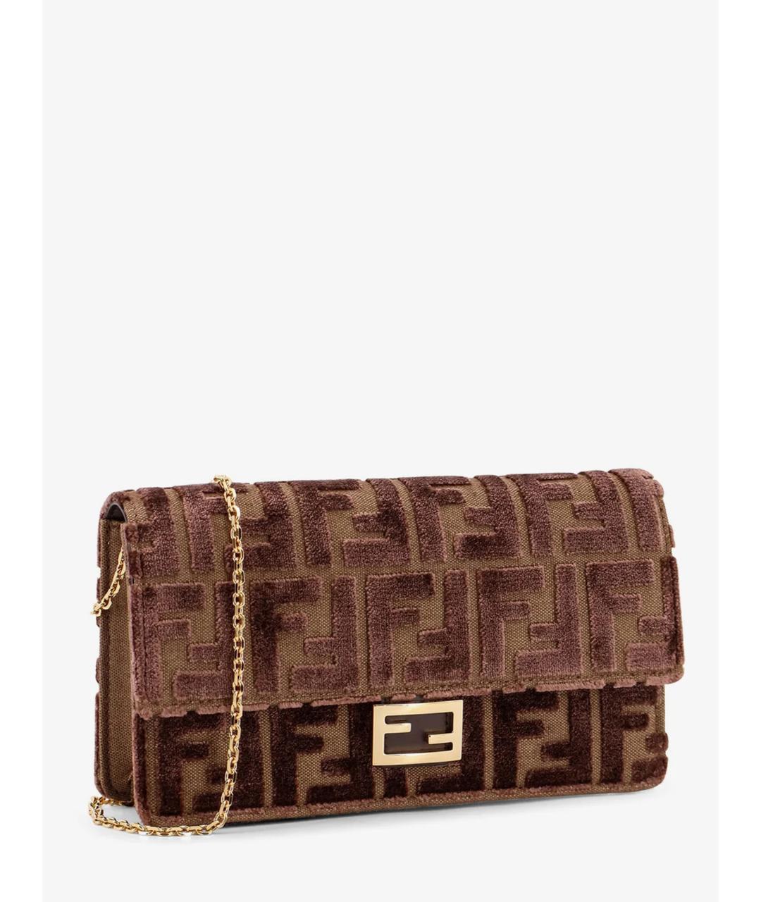 FENDI Коричневая сумка через плечо, фото 3