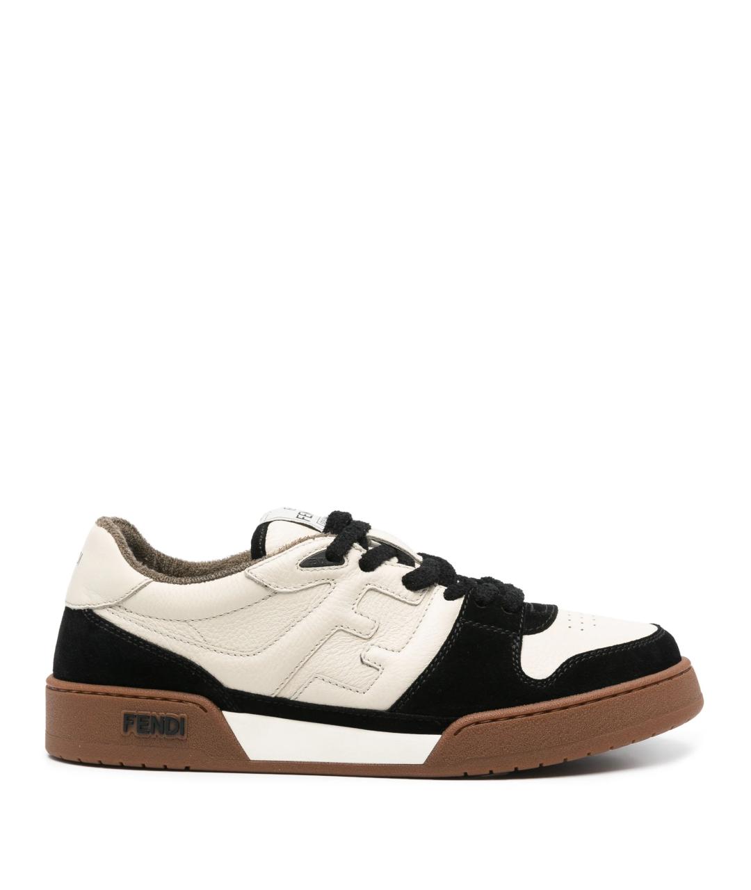 FENDI Мульти кожаные низкие кроссовки / кеды, фото 1