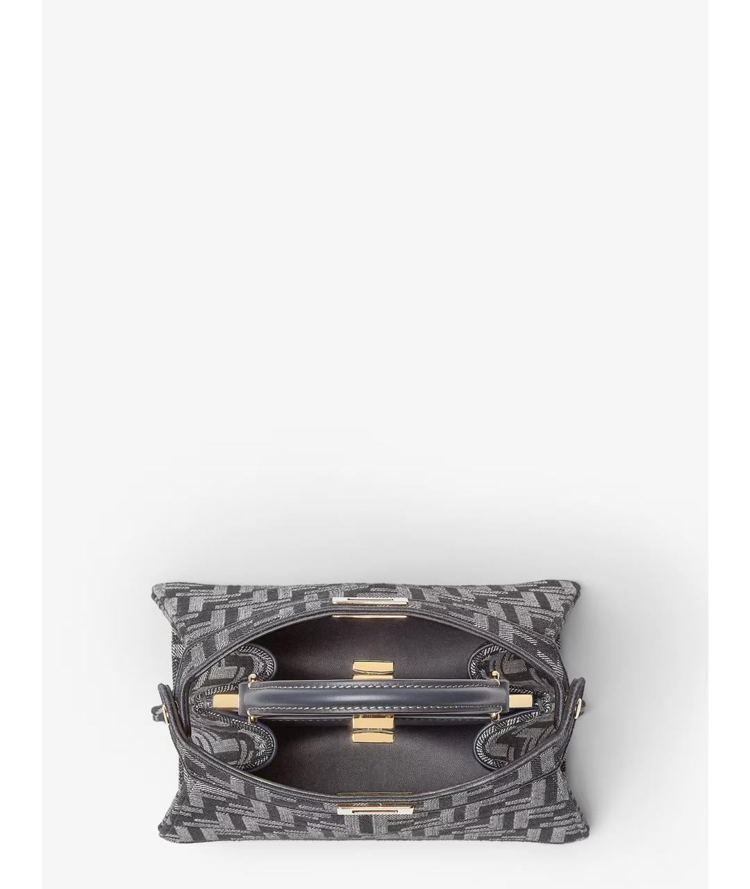 FENDI Синяя кожаная сумка тоут, фото 4