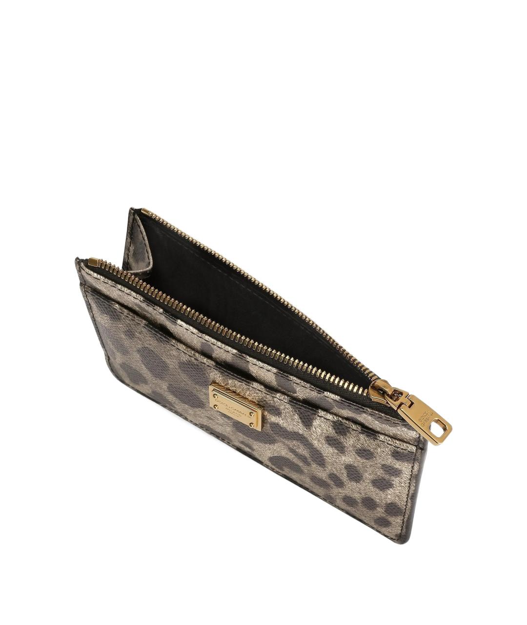 DOLCE&GABBANA Коричневый кожаный кардхолдер, фото 4