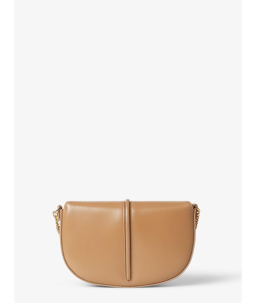 FENDI Бежевая кожаная сумка через плечо, фото 4