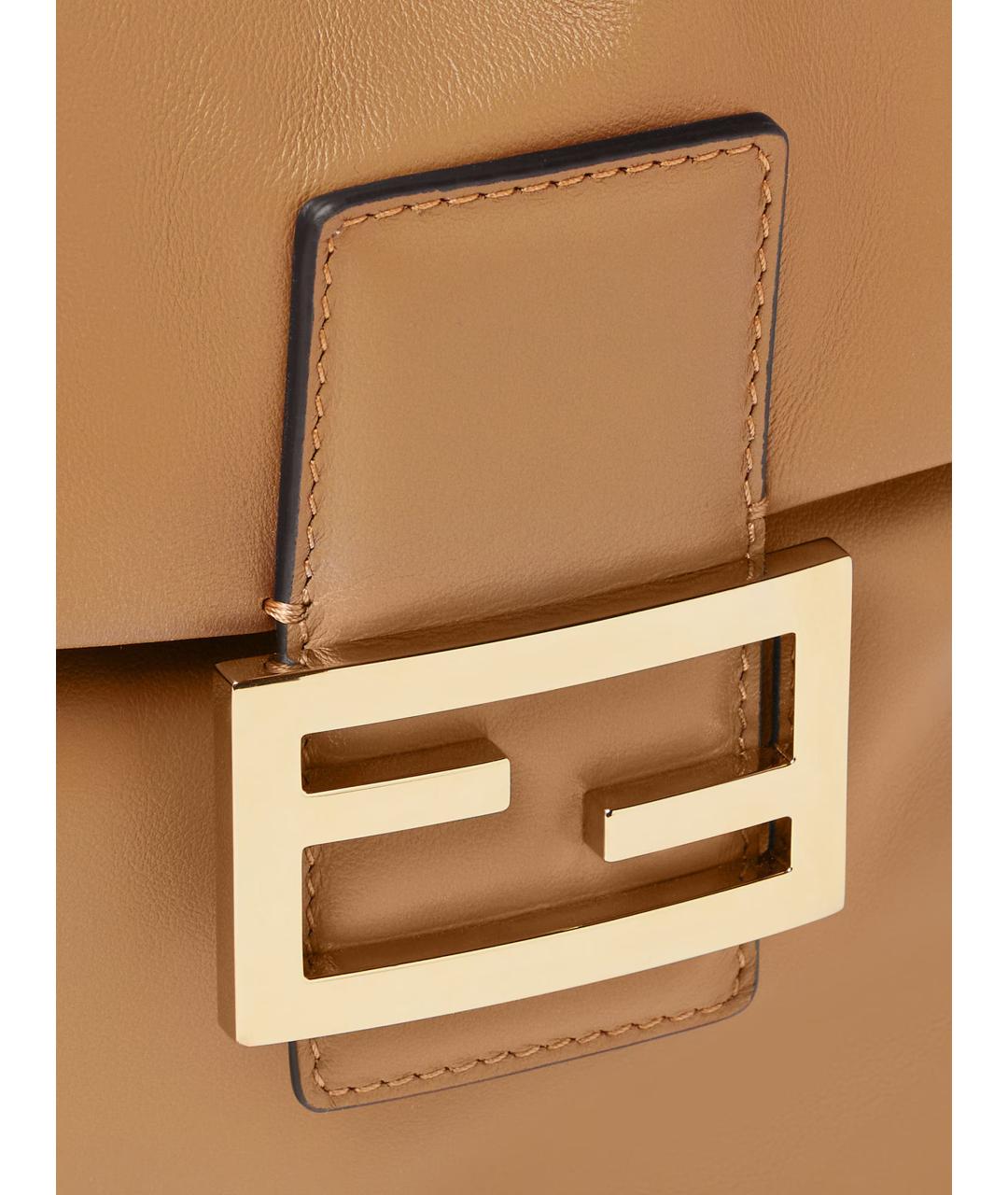 FENDI Бежевый кожаный рюкзак, фото 4