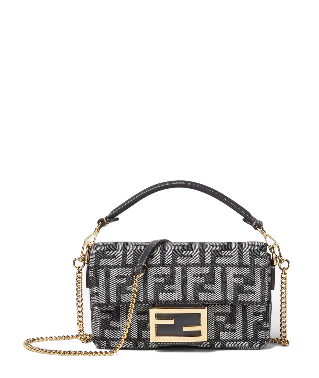 FENDI Антрацитовая сумка тоут, фото 1