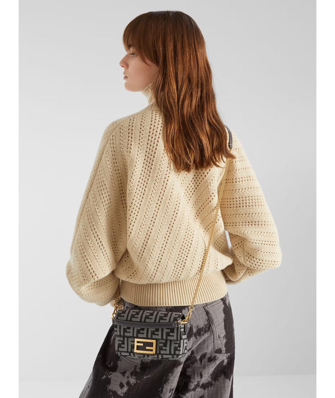 FENDI Антрацитовая сумка тоут, фото 6