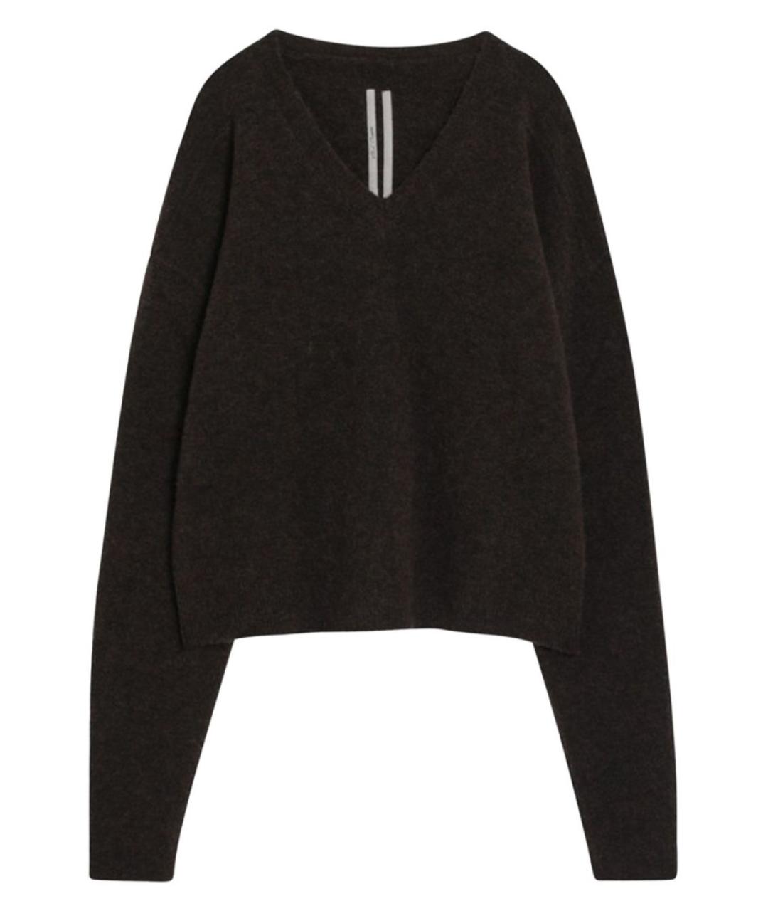 RICK OWENS Коричневый шерстяной джемпер / свитер, фото 1