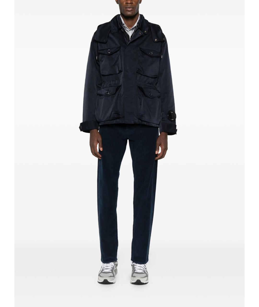 STONE ISLAND Темно-синие хлопковые прямые джинсы, фото 2