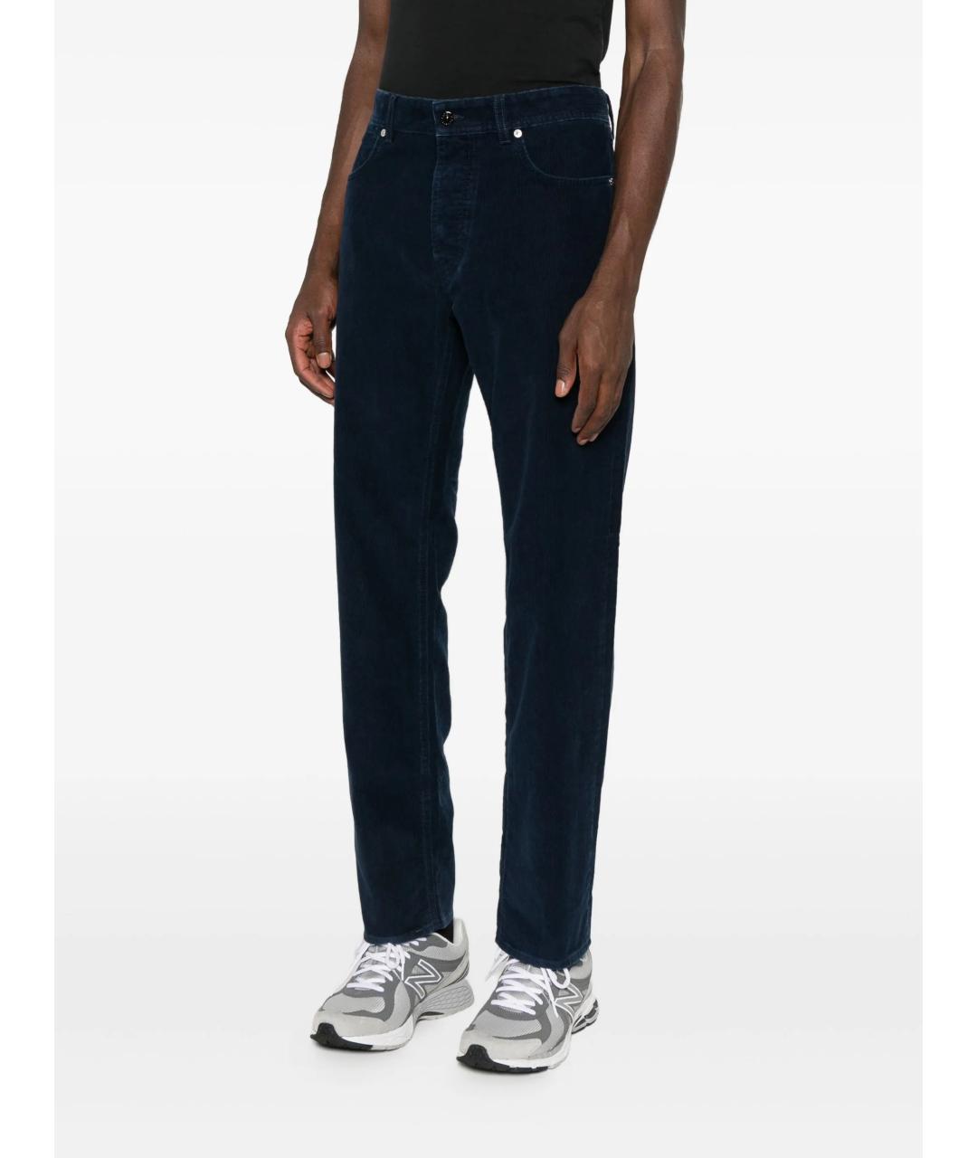 STONE ISLAND Темно-синие хлопковые прямые джинсы, фото 3