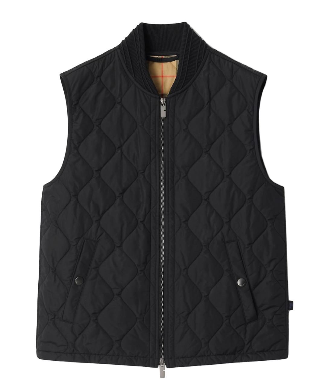 BURBERRY Черный полиамидовый жилет, фото 1