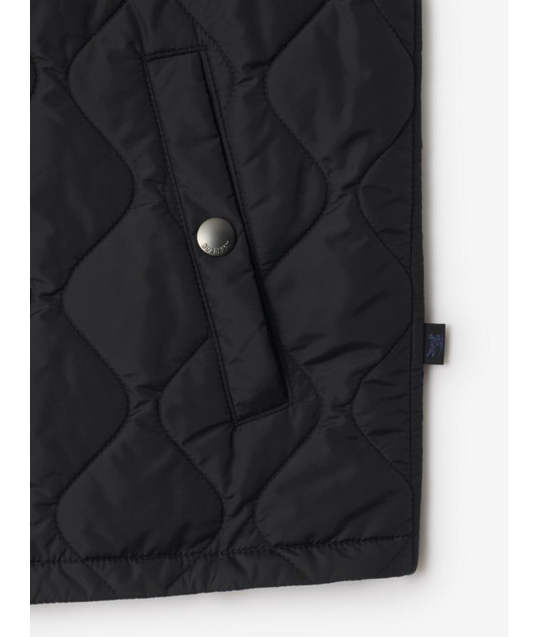 BURBERRY Черный полиамидовый жилет, фото 6