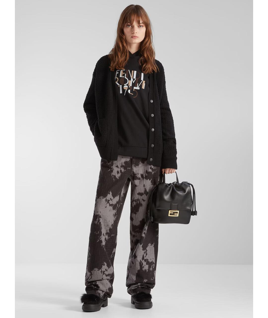 FENDI Черный кожаный рюкзак, фото 6