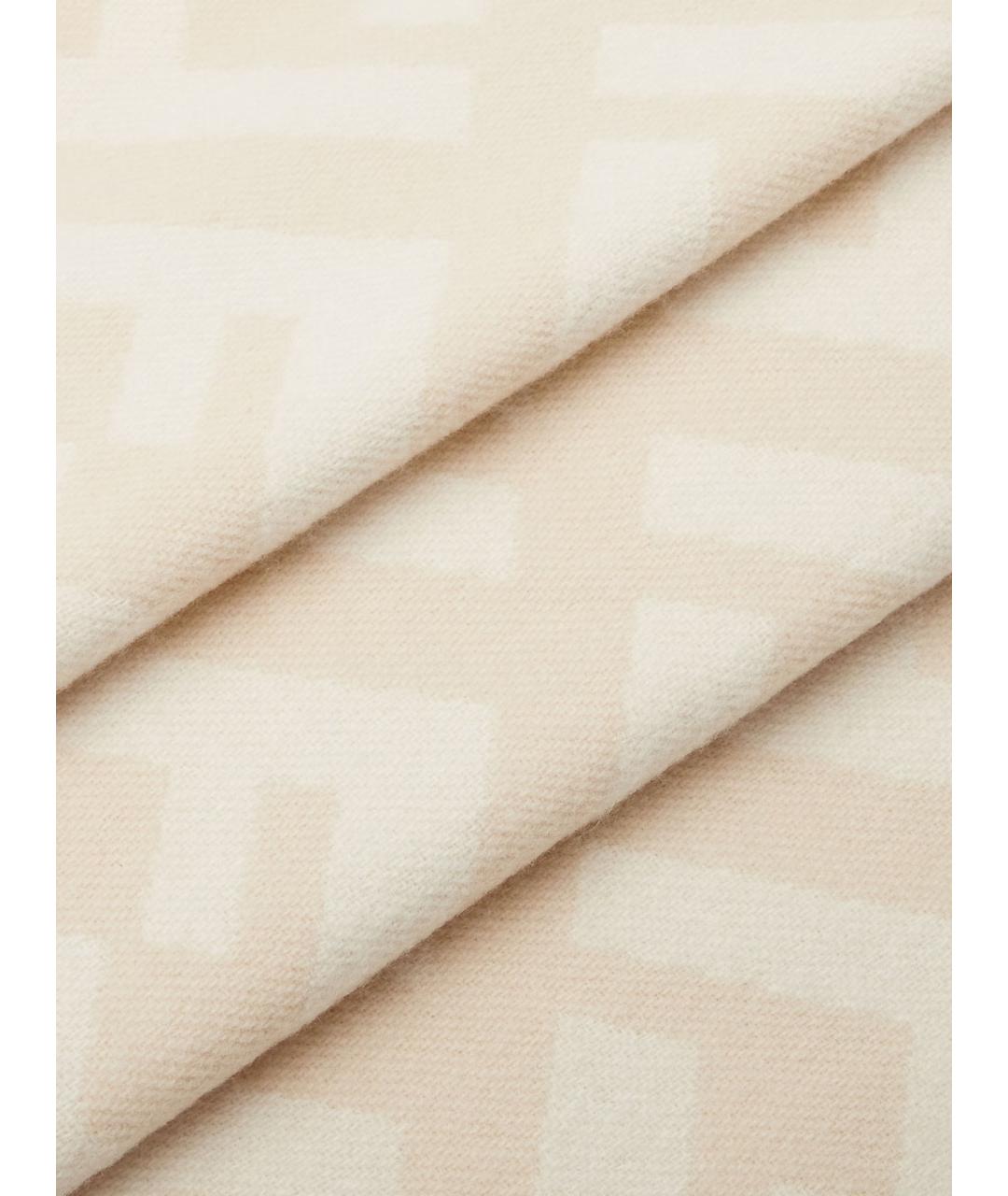 FENDI Белый кашемировый шарф, фото 2